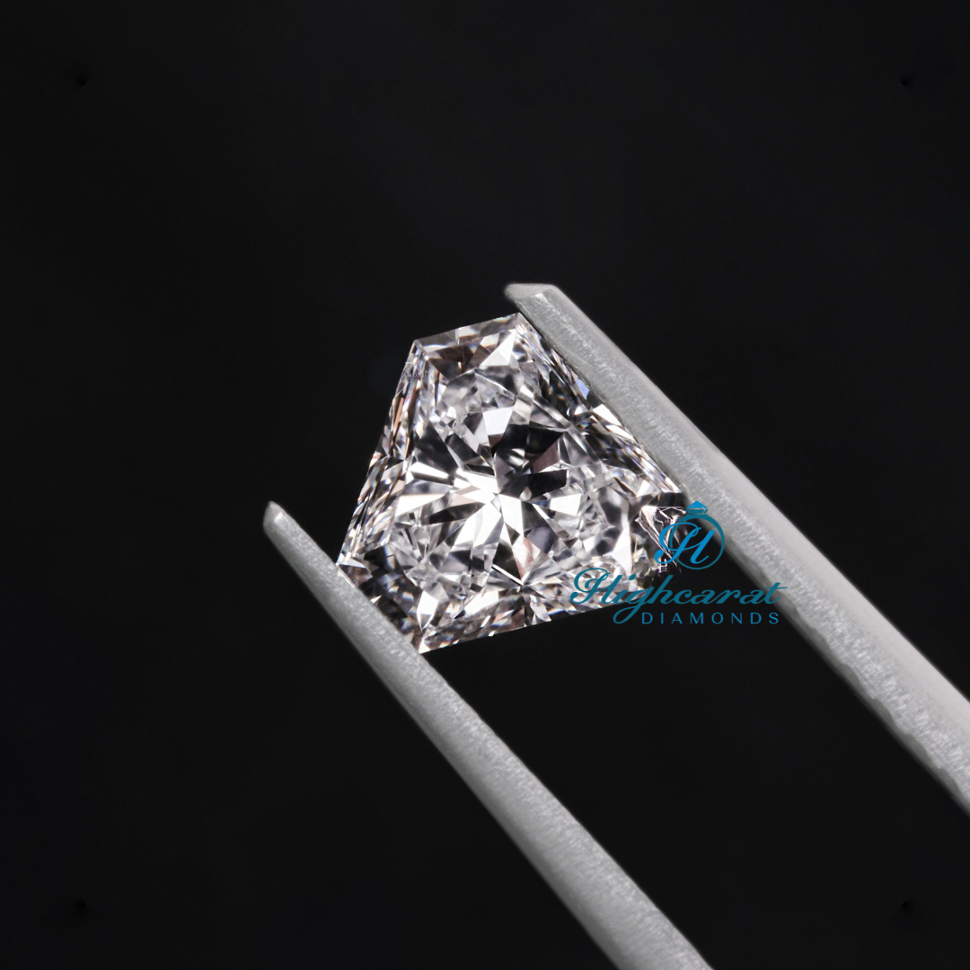 Certified Trillion Fancy Shape Lab Grown Diamond with clean symmetry and clear brilliance