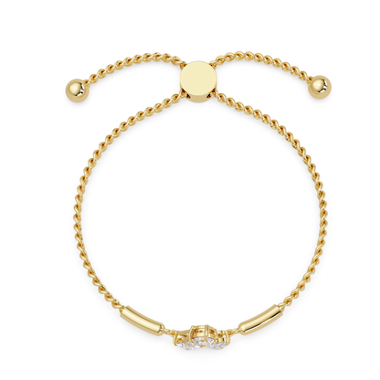 Trio Lab Grown Diamond Shape Adjustable Bracelet - HIGHCARAT DIAMONDS