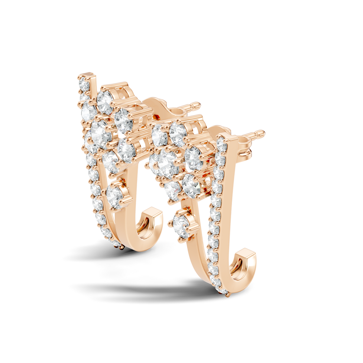 Round Cut Top Grade Lab-Grown Diamond Unique Classic Hand Crafted Drop Stud Earrings For Her - HIGHCARAT DIAMONDS