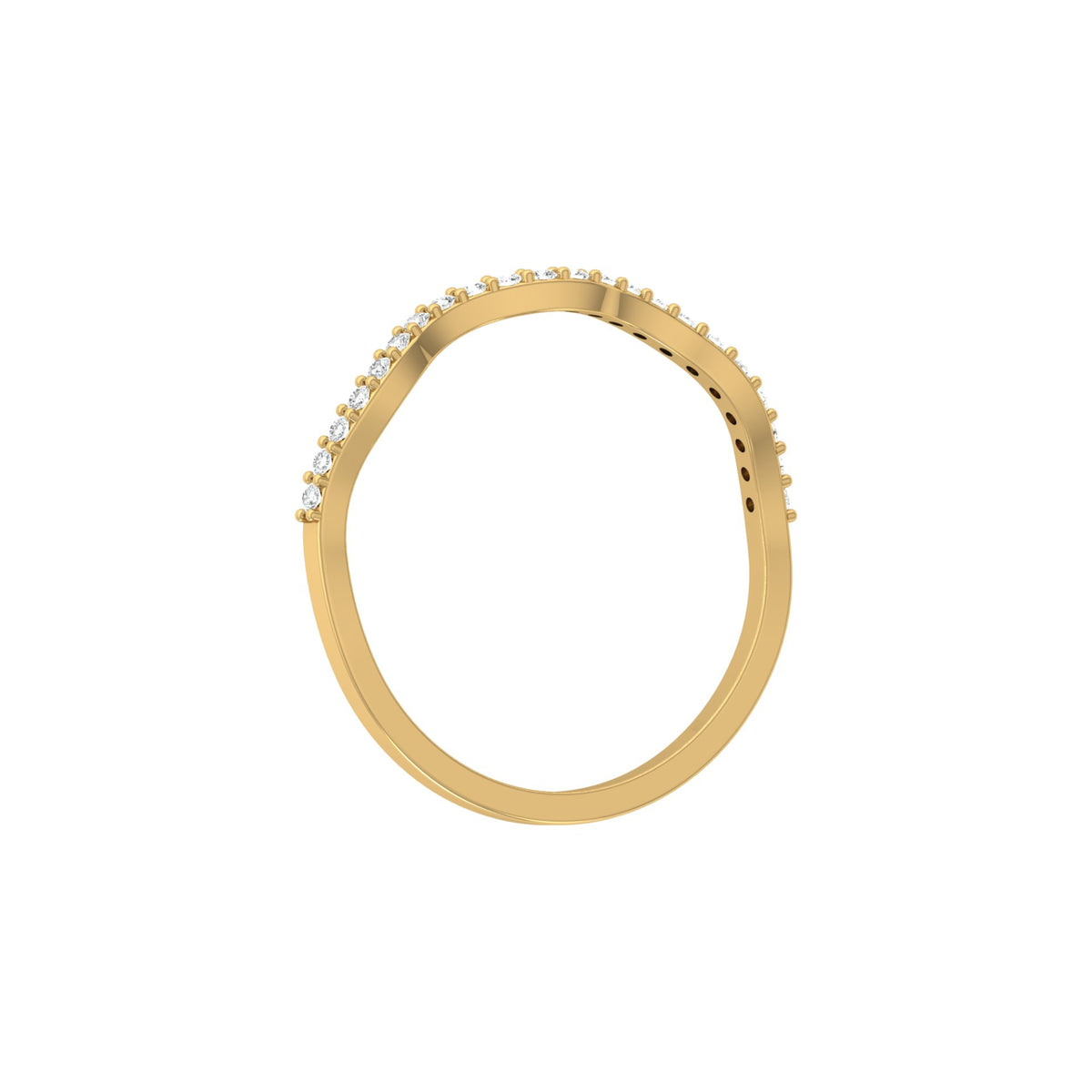Twisted Round Cut Wedding Diamond Ring for Her Elegant Yet Budget-Friendly in 10KT 14KT 18KT Gold Lab-Grown or Natural - HIGHCARAT DIAMONDS