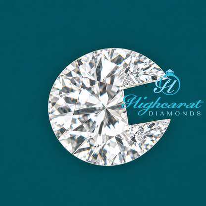 Detailed U shape lab grown diamond