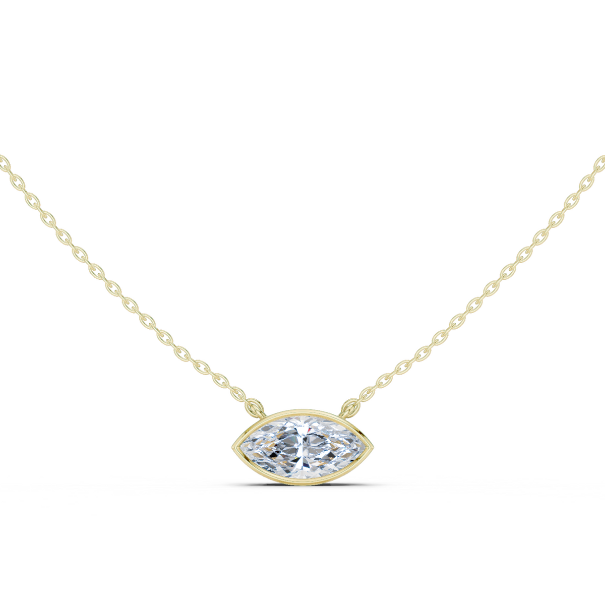 Unique 2.50Ct Marquise Cut Lab Grown Minimalist Dainty Pendant For Her - HIGHCARAT DIAMONDS