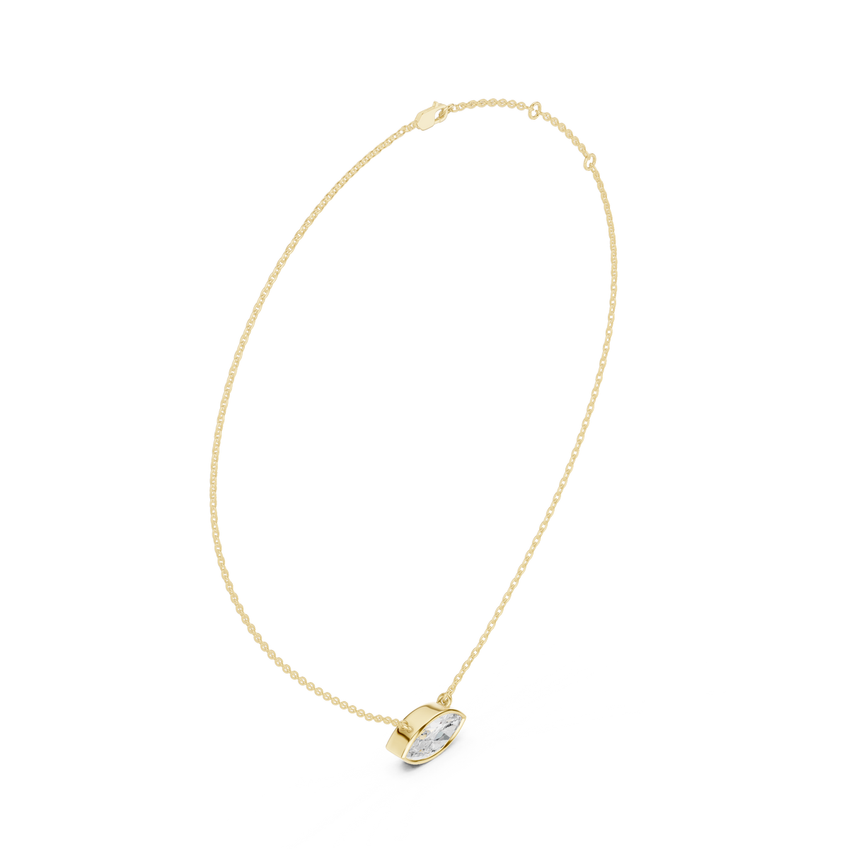 Unique 2.50Ct Marquise Cut Lab Grown Minimalist Dainty Pendant For Her - HIGHCARAT DIAMONDS