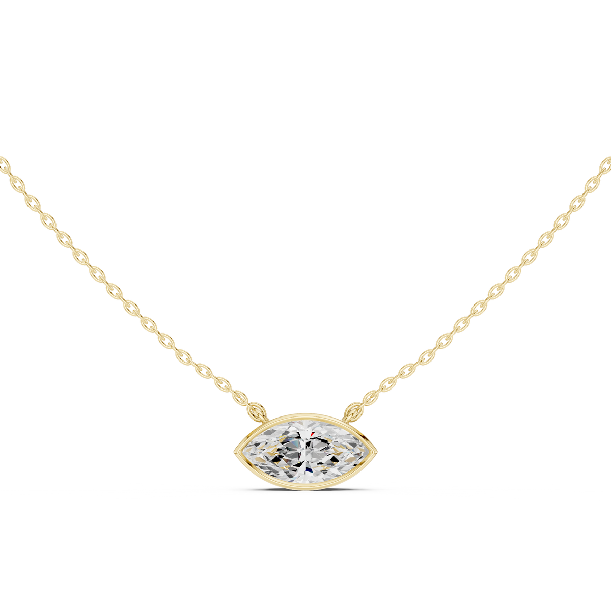 Unique 2.50Ct Marquise Cut Lab Grown Minimalist Dainty Pendant For Her - HIGHCARAT DIAMONDS