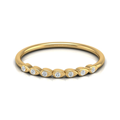 Unique Lab grown Or Natural Round Cut Engagement Ring For Women's In 14K Solid Gold - HIGHCARAT DIAMONDS