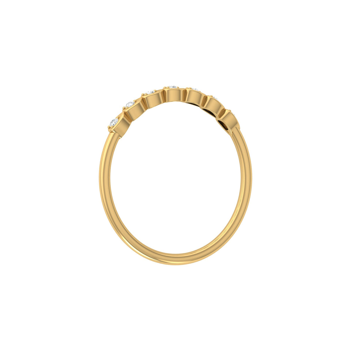 Unique Lab grown Or Natural Round Cut Engagement Ring For Women's In 14K Solid Gold - HIGHCARAT DIAMONDS