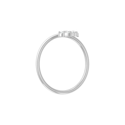 Unique Round Cut Diamond Ring For Her Modern Delicate In 14K gold Light & Stylish - HIGHCARAT DIAMONDS