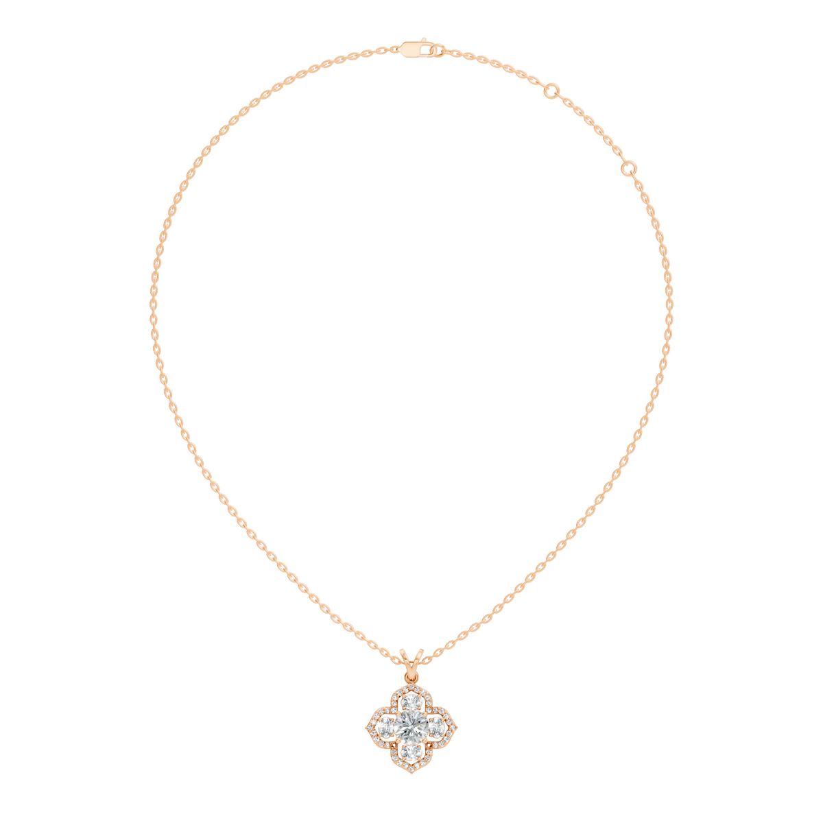 Elegant Round Lab-Grown Diamond Pendant In Colorless White Gold Perfect Gift - HIGHCARAT DIAMONDS
