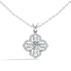 Elegant Round Lab-Grown Diamond Pendant In Colorless White Gold Perfect Gift - HIGHCARAT DIAMONDS