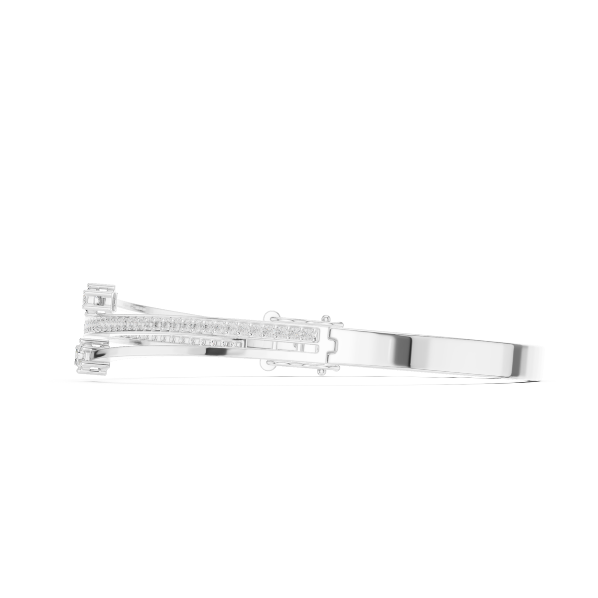 Unique Round Cut Lab Grown Diamond Wedding Bangle Bracelet Gift For Her - HIGHCARAT DIAMONDS