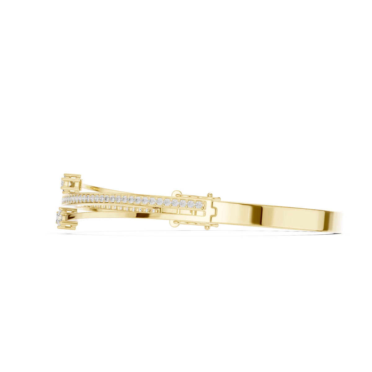 Unique Round Cut Lab Grown Diamond Wedding Bangle Bracelet Gift For Her - HIGHCARAT DIAMONDS