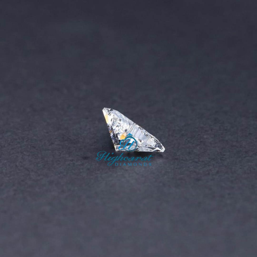 High Clarity Trillion Lotus Lab Grown Diamond with geometric structure and clean symmetry