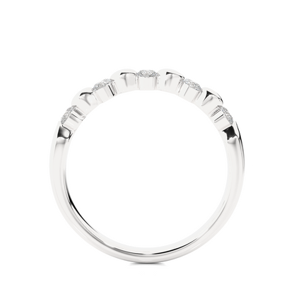 Vintage Inspired 0.26 CT Round Cut Diamond Eternity Band Wedding Ring Set For Women's - HIGHCARAT DIAMONDS
