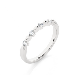 Vintage Inspired 0.26 CT Round Cut Diamond Eternity Band Wedding Ring Set For Women's - HIGHCARAT DIAMONDS