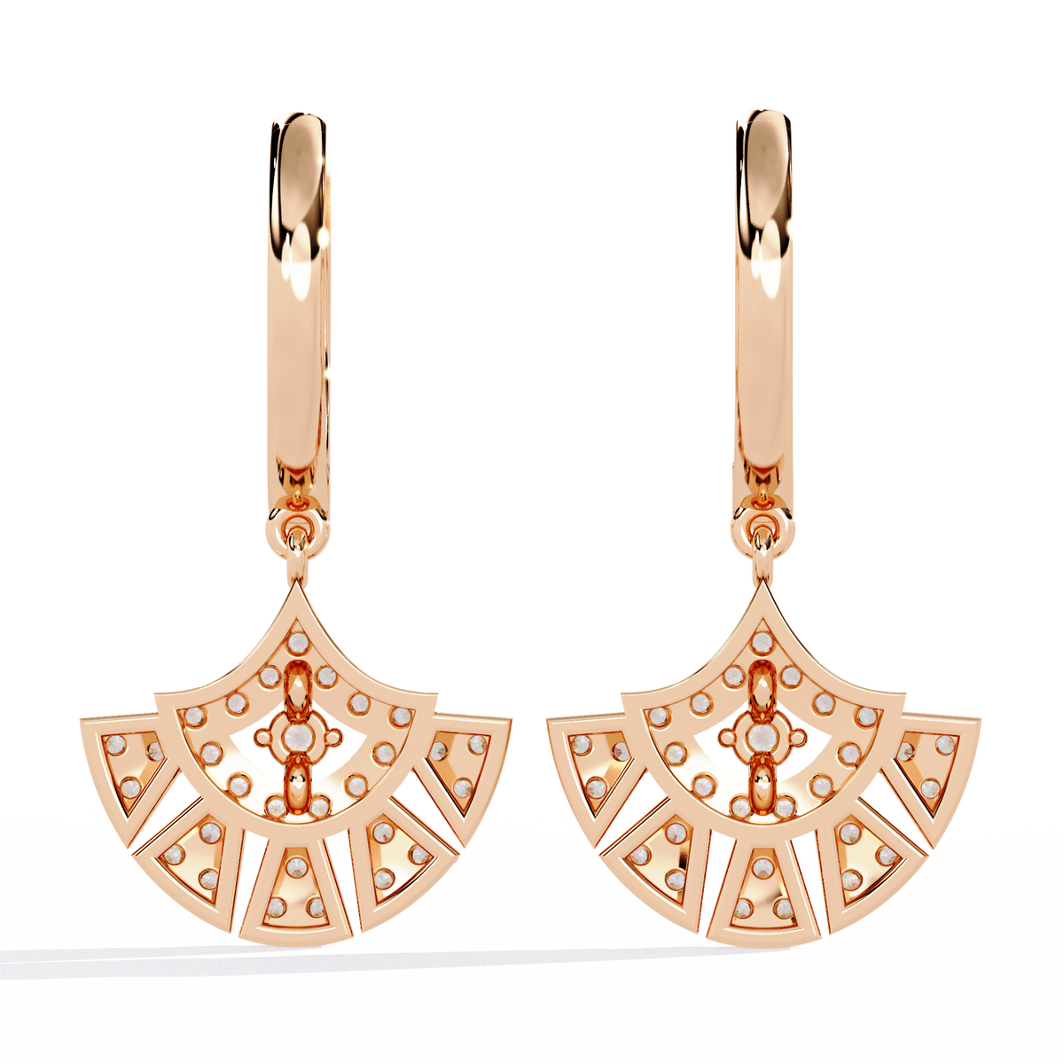 Vintage Round Cut Top Grade Diamond Antique Elegant Classic Handmade Wedding Hoop Earring For Her - HIGHCARAT DIAMONDS
