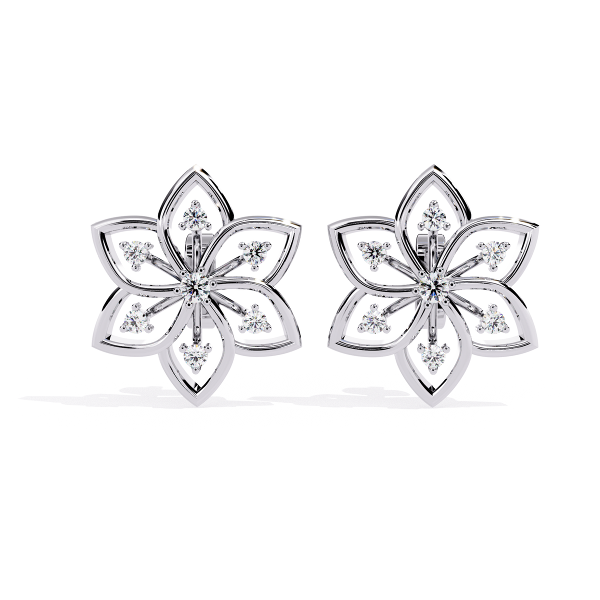 Vintage Round Cut Lab Grown Diamond Art Deco Earrings - HIGHCARAT DIAMONDS