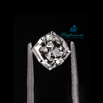 Vintage Square Shape Tycoon Cut Lab Grown Diamond featuring structured faceting and geometric symmetry