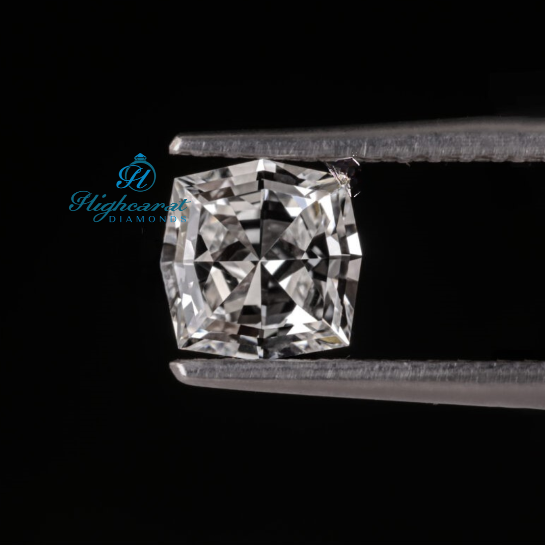 Loose Vintage Square Tycoon Diamond showcasing detailed facet arrangement and polished finish