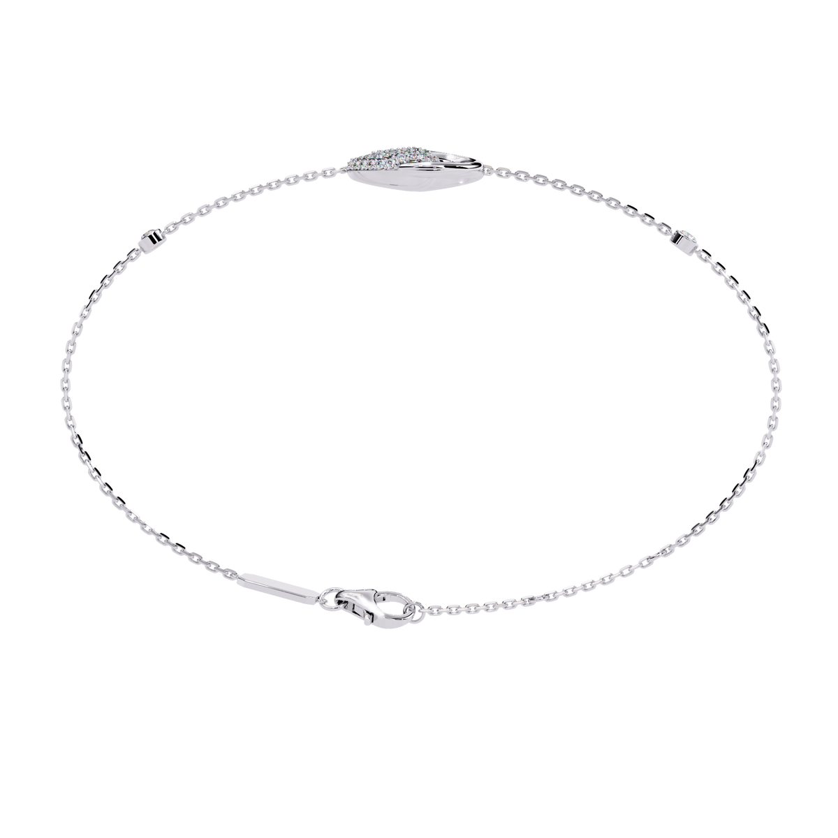 White Colorless Round Cut Lab Grown Diamond Elegant Vintage Classic Stackable Every Day Cuff Bracelet - HIGHCARAT DIAMONDS