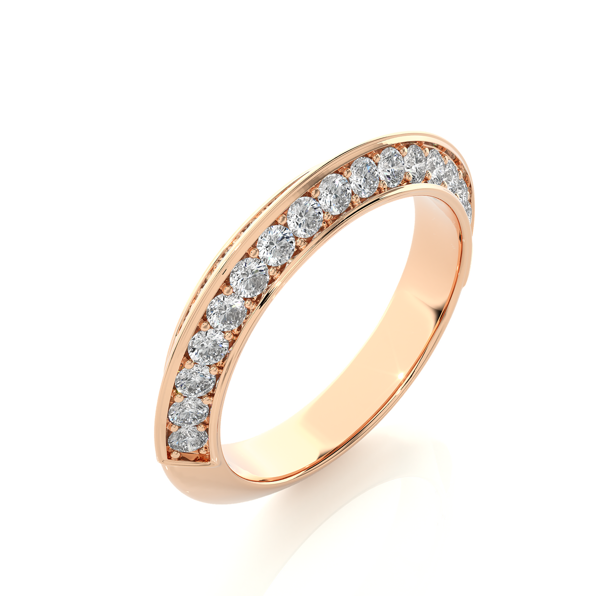 White Gold Diamond Eternity Band Ring Full Pave Set Brilliant Round-Cut Diamond Luxury Wedding or Anniversary Ring for Women - HIGHCARAT DIAMONDS