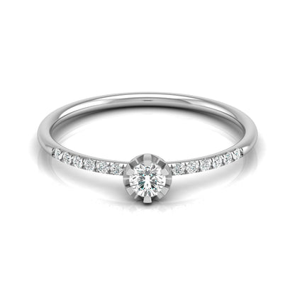 Women Unique Round Cut Lab Grown Diamond Accented Ring - HIGHCARAT DIAMONDS
