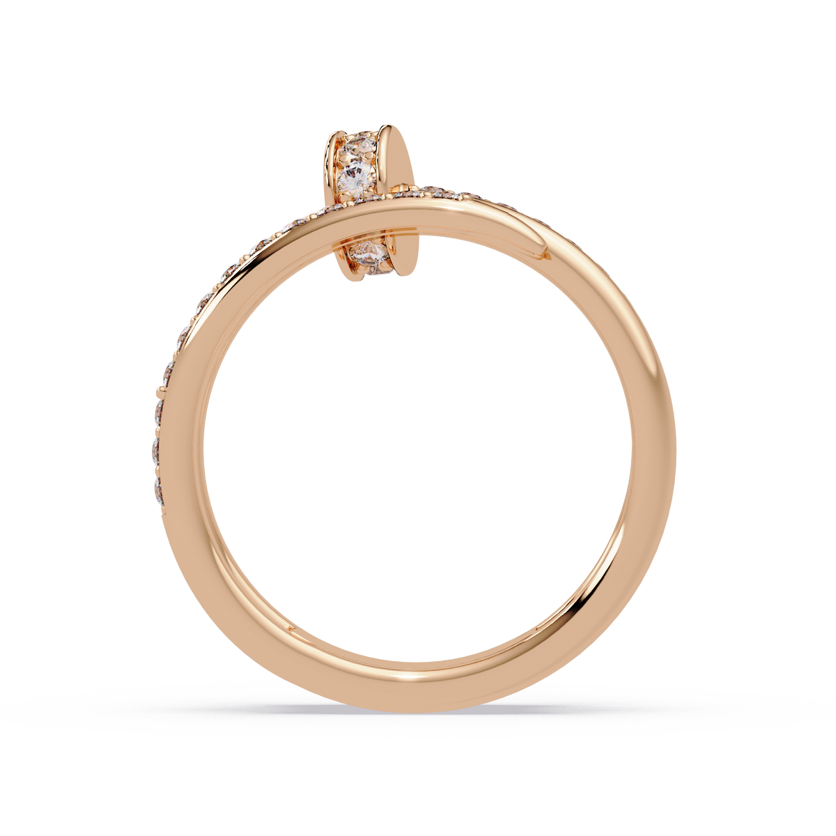 Wrap Style Lab Grown Diamond Double Band Ring - HIGHCARAT DIAMONDS