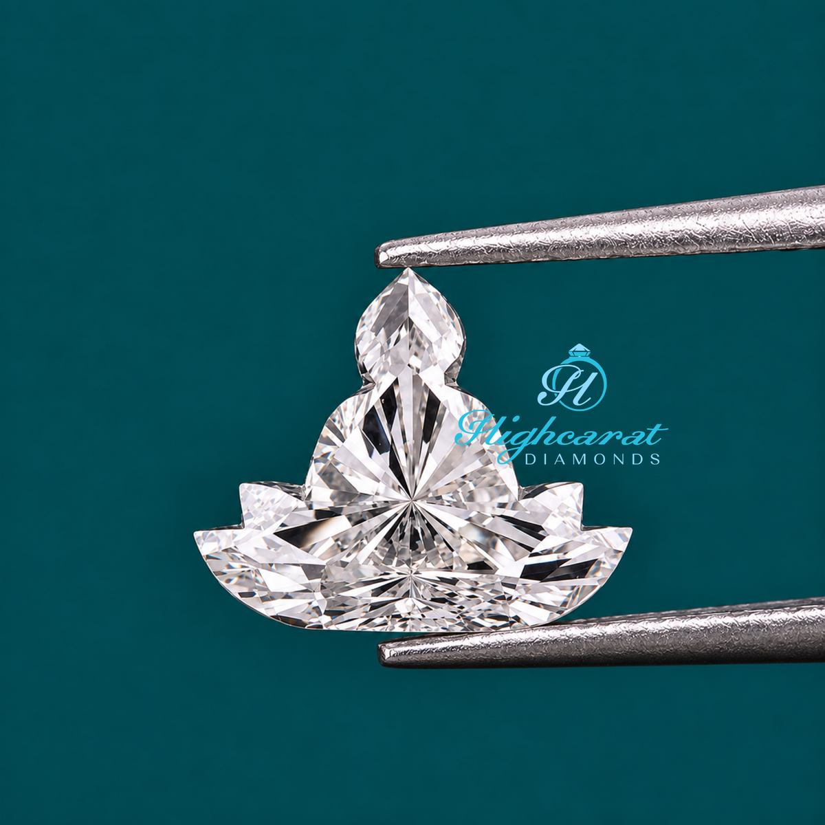 Seated Buddha shape fancy cut lab grown diamond