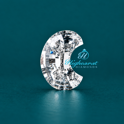 C letter shape lab grown certified diamond