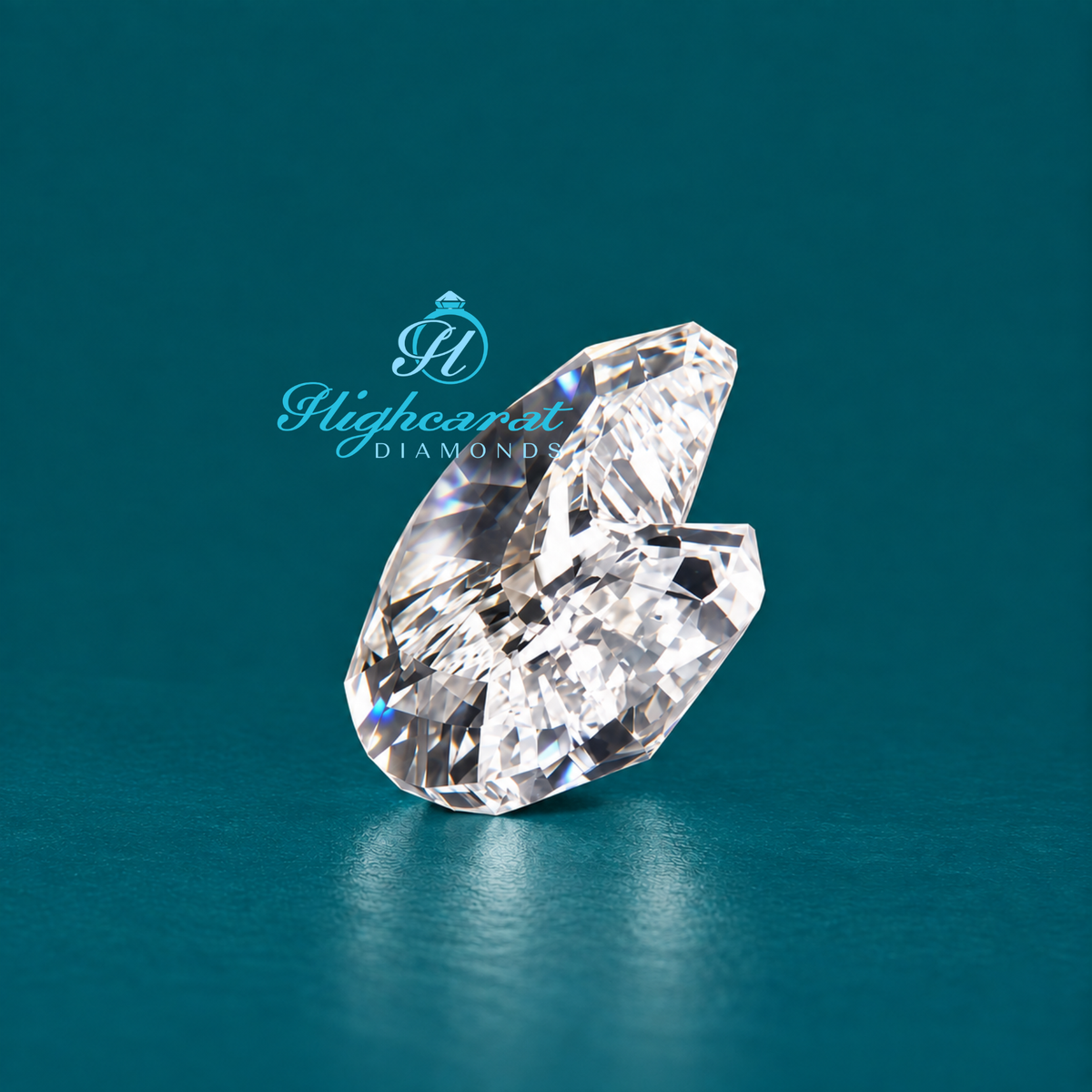 Close-up of C letter shape diamond