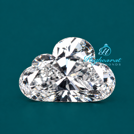 Unique cloud shaped lab grown diamond