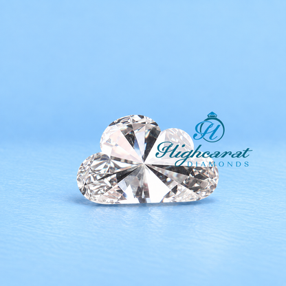 Detailed cloud shaped lab grown diamond