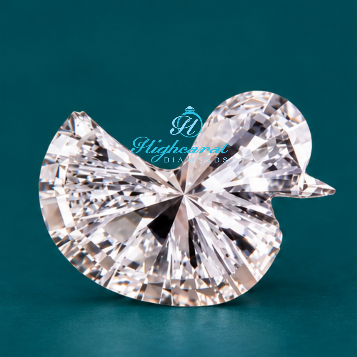 Antique duck side shape lab grown diamond