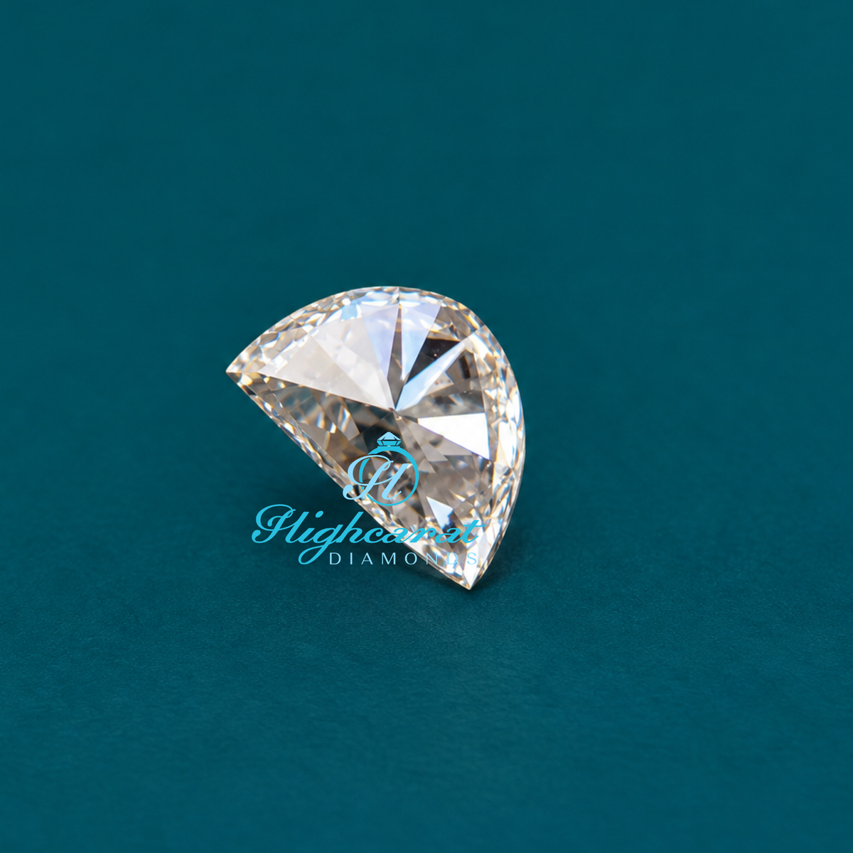 Close-up of half moon shape diamond