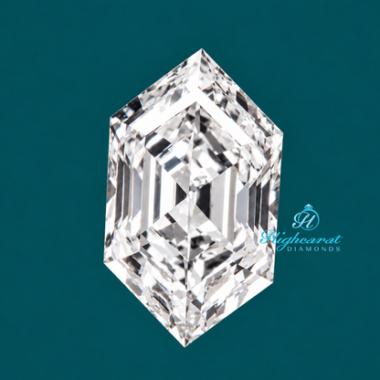Unique Hexagon Shape Step Cut Lab Grown Diamond