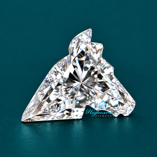 Horse shape lab grown fancy cut diamond