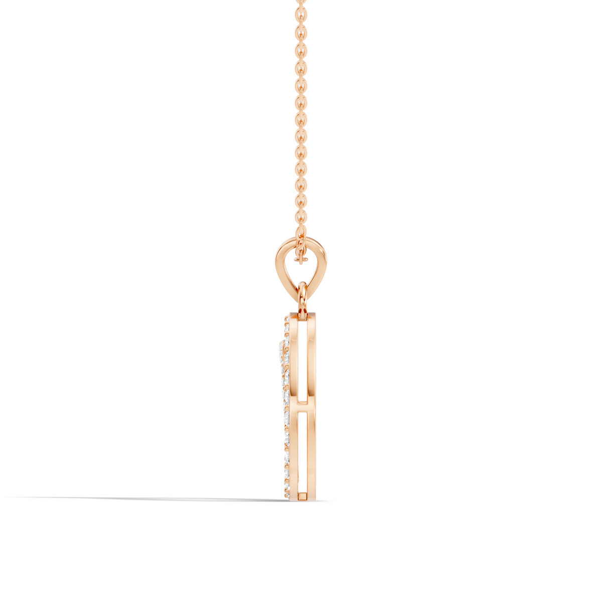 Minimalist Diamond Pendant for Her Elegant Handmade Jewelry In 14K Solid White Gold - HIGHCARAT DIAMONDS