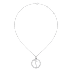 Minimalist Diamond Pendant for Her Elegant Handmade Jewelry In 14K Solid White Gold - HIGHCARAT DIAMONDS