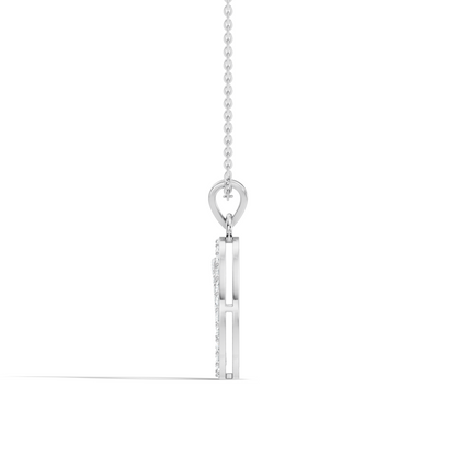 Minimalist Diamond Pendant for Her Elegant Handmade Jewelry In 14K Solid White Gold - HIGHCARAT DIAMONDS