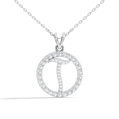Minimalist Diamond Pendant for Her Elegant Handmade Jewelry In 14K Solid White Gold - HIGHCARAT DIAMONDS