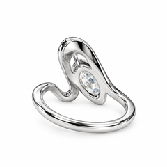 Marquise Wave Cut Lab Grown Diamond Ring