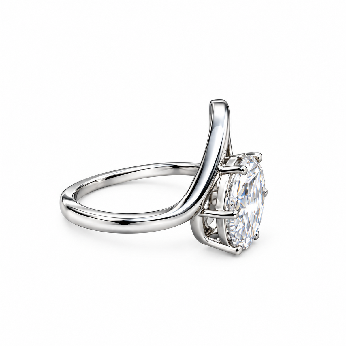 Marquise Wave Cut Lab Grown Diamond Ring