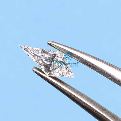 Kite shaped fancy cut lab grown diamond