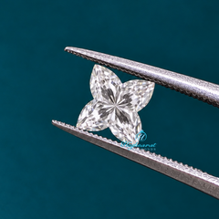 Unique Lily Flower Cut Lab Grown Diamond Stone
