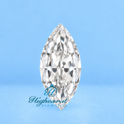 Marquise cut lab grown diamond Moval style stone