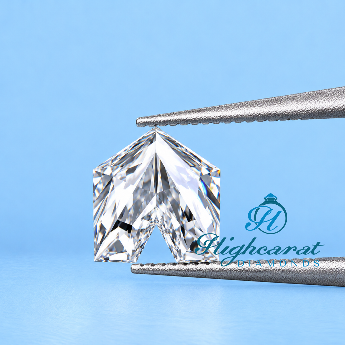 N alphabet shape custom cut lab grown diamond