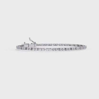 2.30 Ct Round Cut Diamond Antique Tennis Bracelet