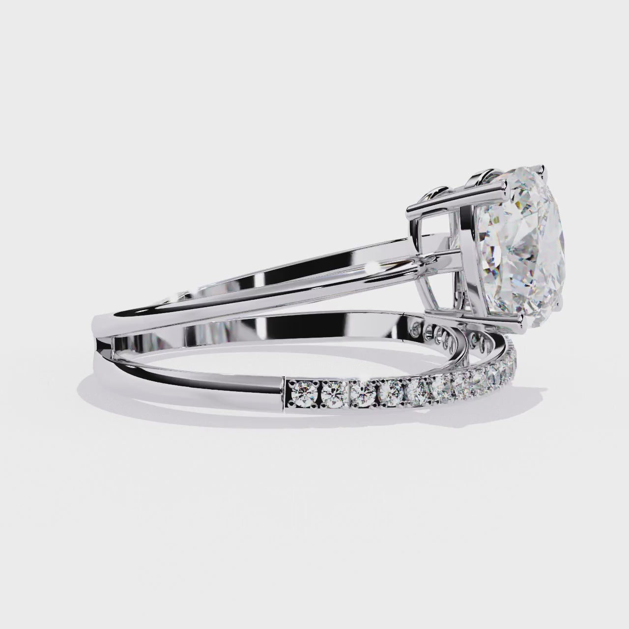 Solitaire 2.41Ct Cushion and Round Cut Diamond Elegant Channel Set Minimalist Classic Perfect Ring