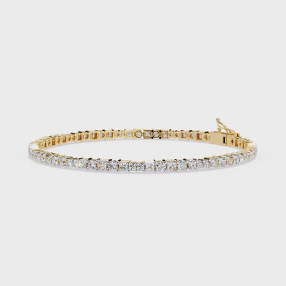 2.05 Ct Round & Princess Lab Grown Diamond Bracelet