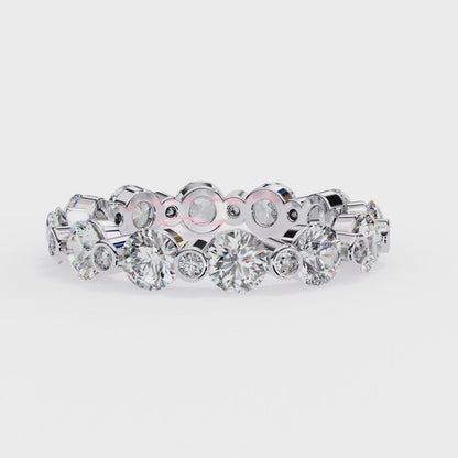 2.46 Ct Round Diamond Full Eternity Promise Band