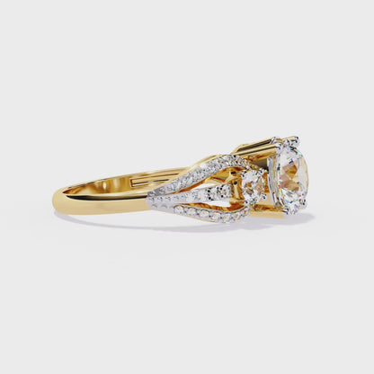 Round Cut 1.64Ct Lab Grown Diamond Elegant Stunning Vintage Stacking Bridesmaid Ring For Her